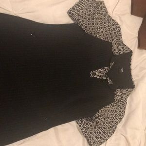 Black pinstripe dress